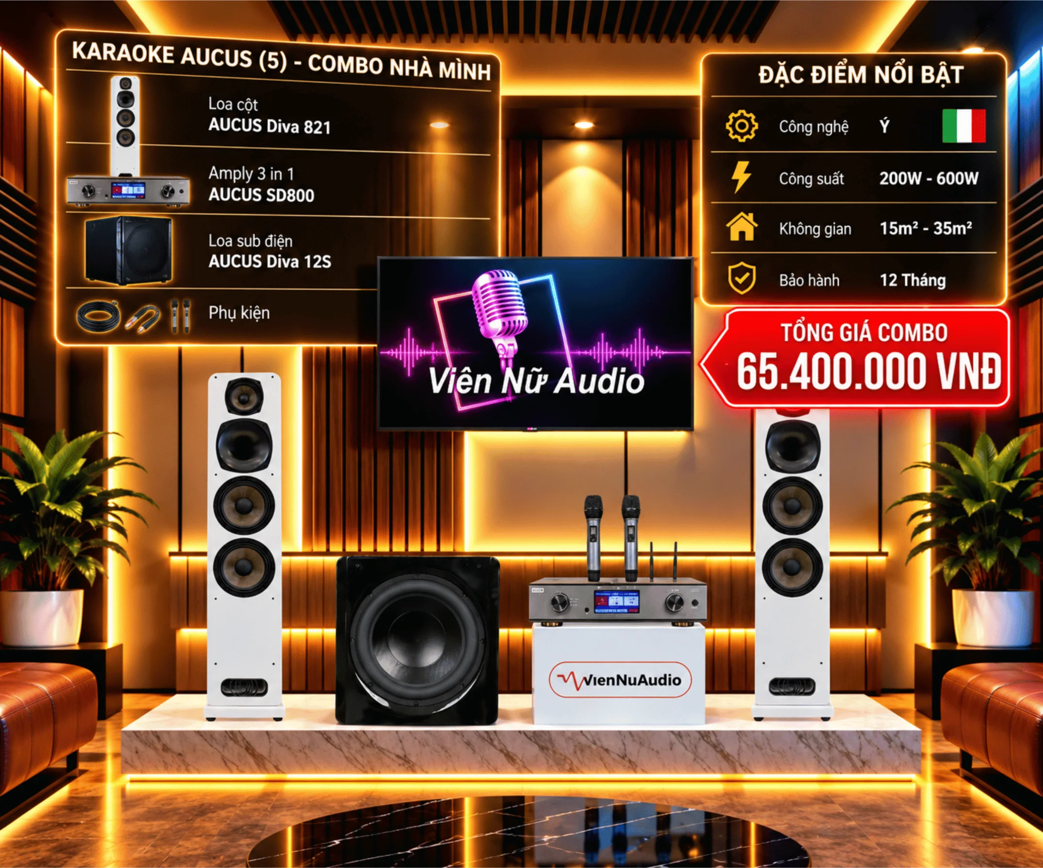 Combo Karaoke Aucus - Combo Nhà Mình