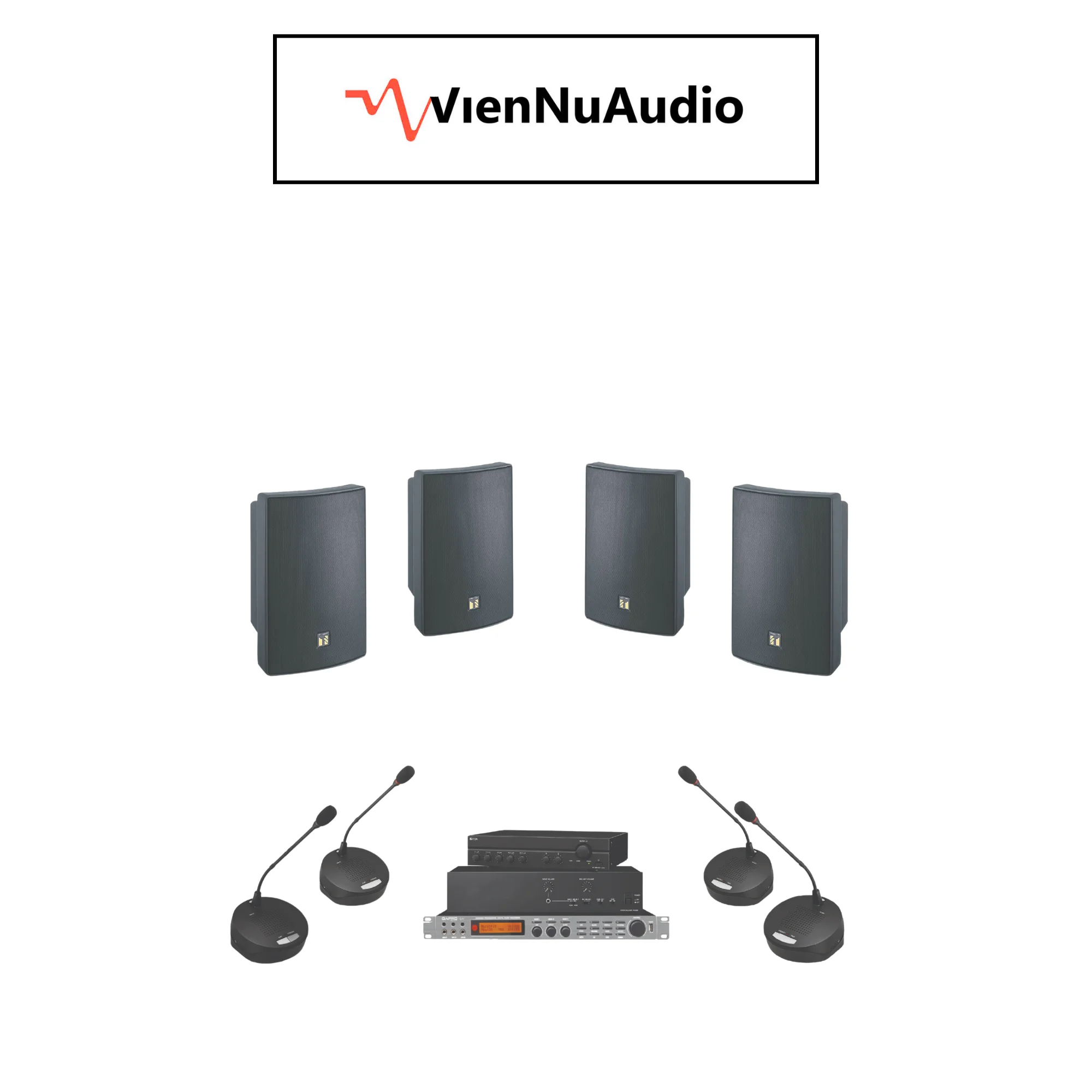 Hệ Thống Âm Thanh Phòng Họp VM 002 (11 micro TOA + 4 loa TOA)