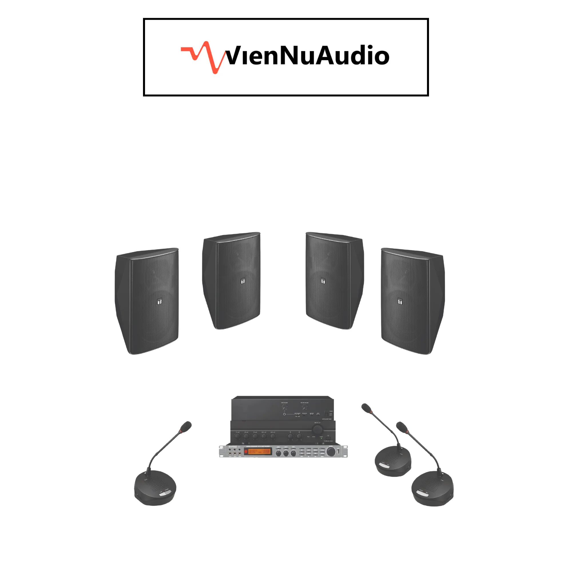 Hệ Thống Âm Thanh Phòng Họp VM 003 ( 8 loa TOA + 11 micro TOA)
