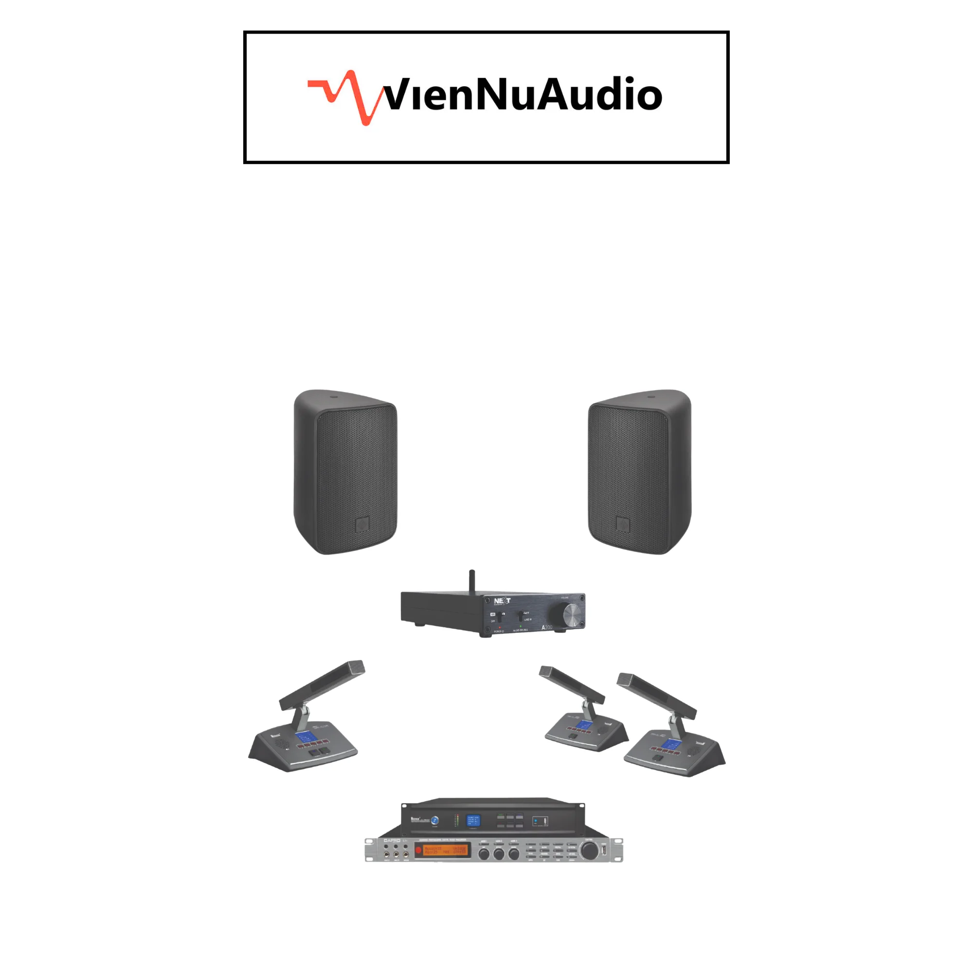 Hệ Thống Âm Thanh Phòng Họp VM 007 ( 4 loa Next + 11 micro NUOXUN)