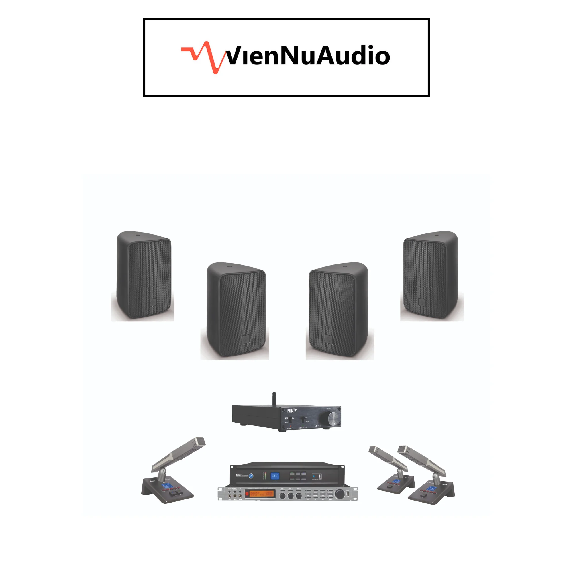 Hệ Thống Âm Thanh Phòng Họp VM 009 (4 loa Next + 11 loa NUOXUN)