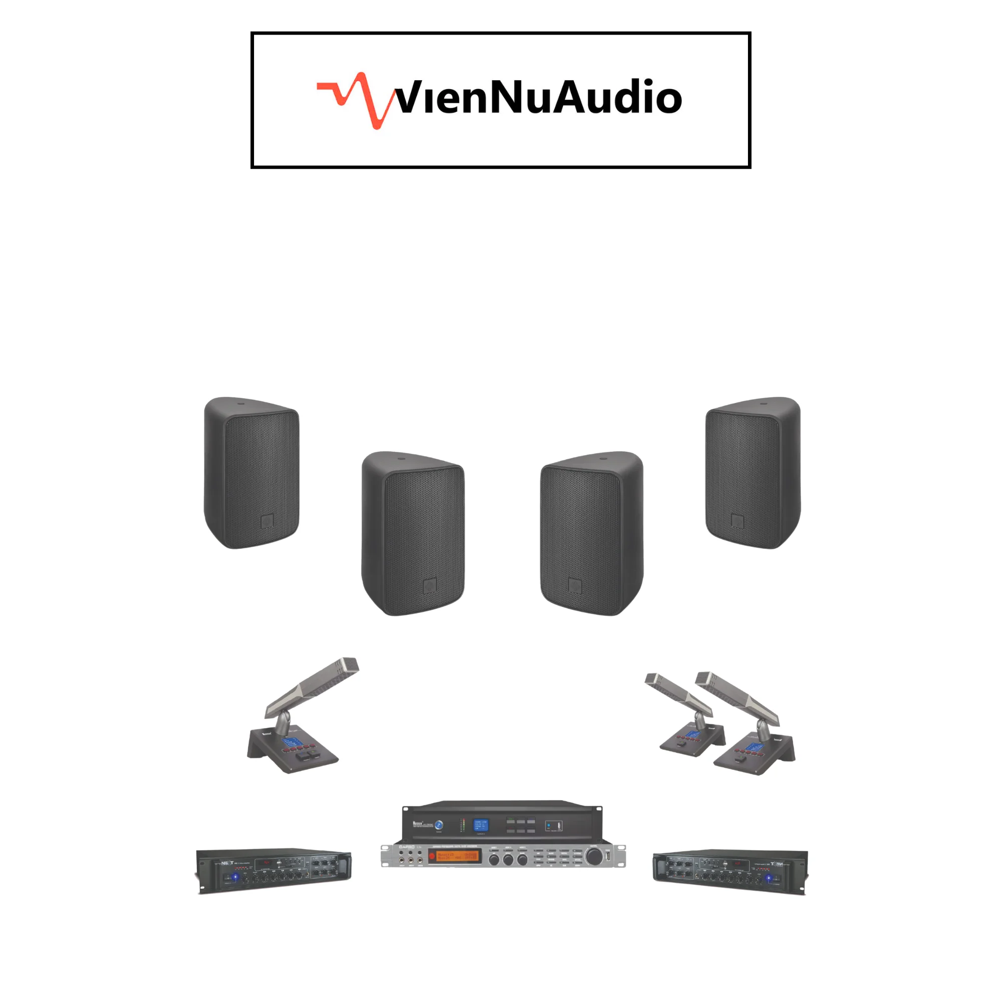 Hệ Thống Âm Thanh Phòng Họp VM 010 (12 loa Next + 17 micro NUOXUN)