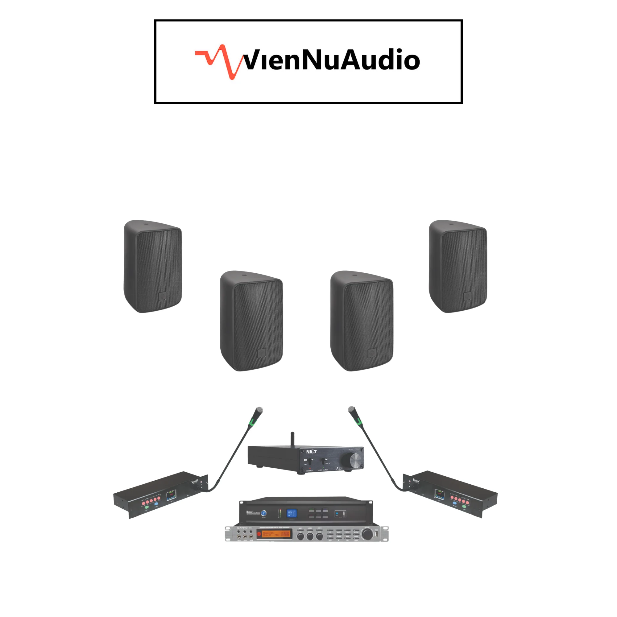 Hệ Thống Âm Thanh Phòng Họp VM 017 (4 loa Next + 11 micro NUOXUN)