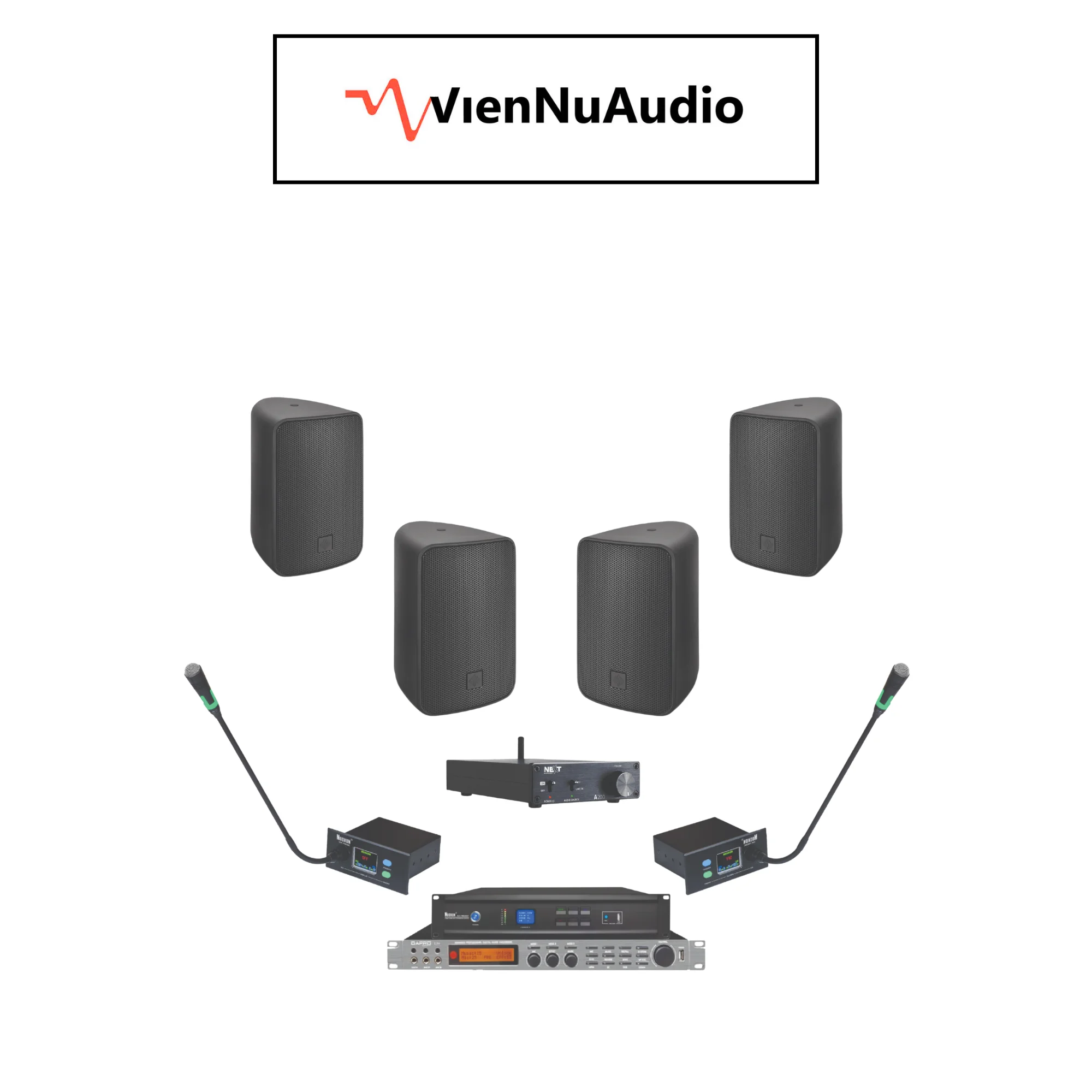 Hệ Thống Âm Thanh Phòng Họp VM 020 (4 loa Next + 11 micro NUOXUN)